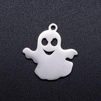 Tarnish Resistant 201 Stainless Steel Ghost Pendant for Halloween — Charms & Pendants