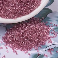 Perles Miyuki Delica, Cylindre, 11/0, Rose Pivoine Éclatant (DB0902) — Perles à bijoux