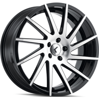 Kraze KR181 Spinner Gloss Black Machined 22x8.5 Rims 5x120 — Wheels & Rims