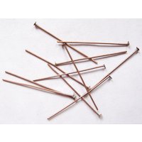 Iron Flat Head Pins, Cadmium Free, Nickel Free, Lead Free, 20 Gauge — Jewelry Findings