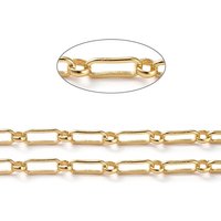 Chaînes Figaro en Laiton, Liens Ronds et Ovales, Plaqué Or 18K, 16,4 Pieds — Chaînes, fils et cordons