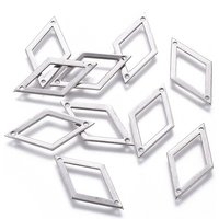 Tarnish Resistant 201 Stainless Steel Rhombus Links Connectors