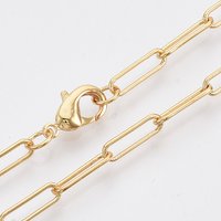 Collier en chaîne en laiton avec fermoir à ressort
