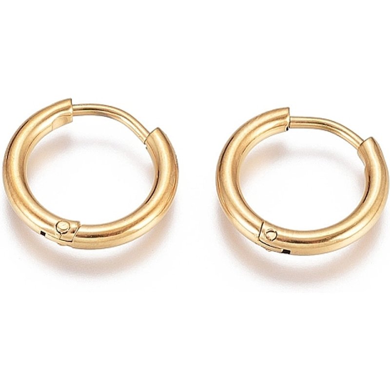 Boucles d'oreilles huggie en acier inoxydable 304 avec épingle en acier chirurgical — Boucles d'oreilles créoles