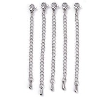 Rallonge de chaîne en acier inoxydable 304 avec fermoirs à griffes — Accessoires pour bijoux
