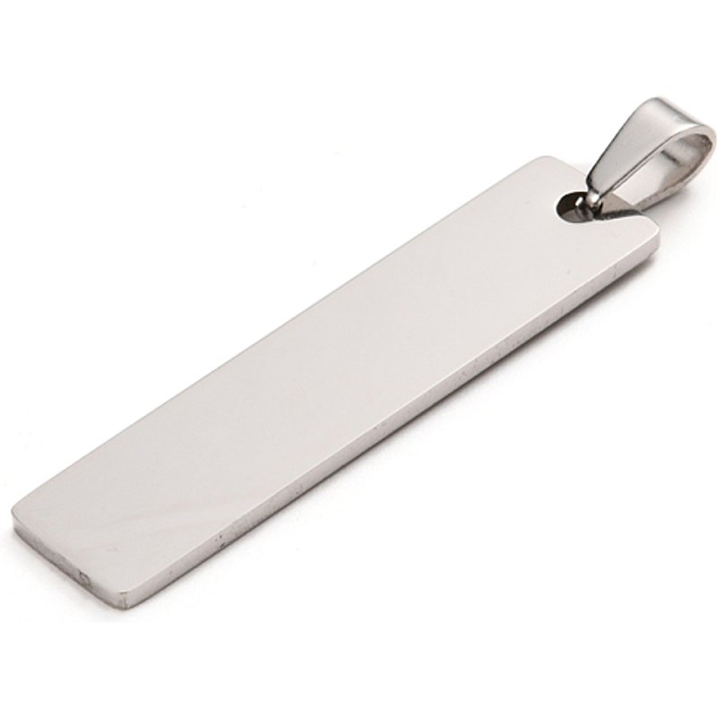 304 Stainless Steel Rectangle Pendants, Laser Cut Blank Tags — Charms & Pendants