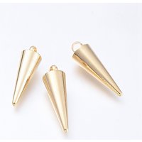 Pendants en Acier Inoxydable 304, Spike/Cône, Plaqué Or 18K — Breloques et pendentifs