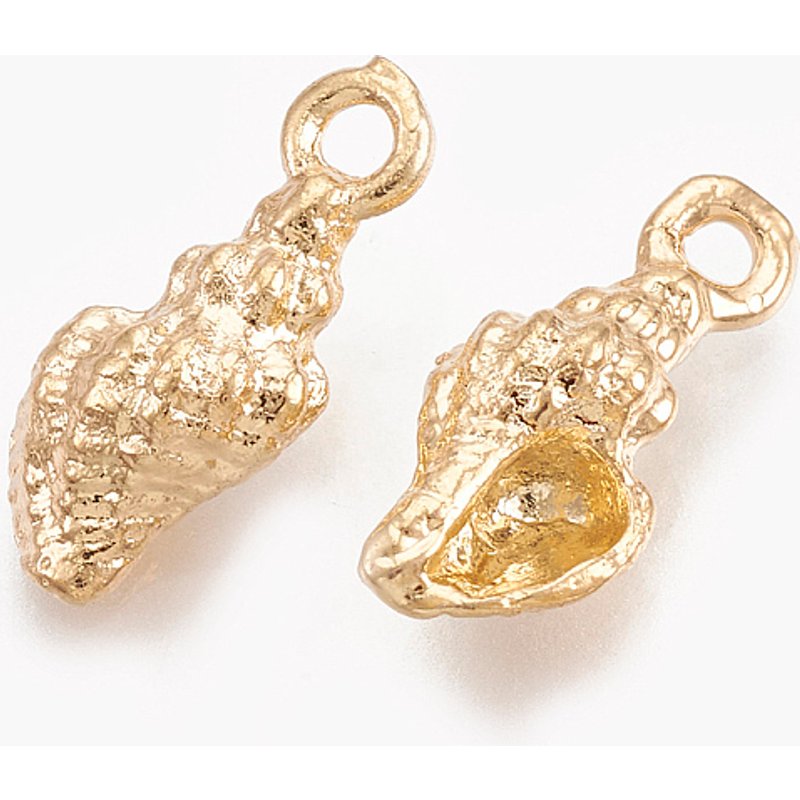 Charm en laiton, coquillage spiral plaqué or 18K — Breloques et pendentifs