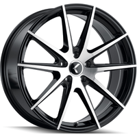 Kraze KR193 Turismo Gloss Black Machined Wheels - 20x8.5, 5x120
