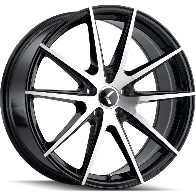 Kraze KR193 Turismo Gloss Black Machined Wheels - 20x8.5, 5x120 — Wheels & Rims