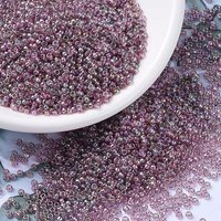 Perles Rocailles Miyuki, 11/0, Améthyste Fumé AB Transparent — Perles à bijoux
