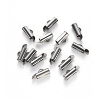 Tubes de fermoir à glisser en acier inoxydable 304 - 5-5.5x8-8.5x4mm — Accessoires pour bijoux