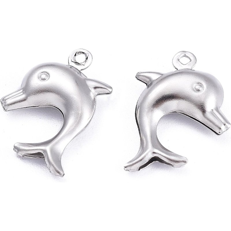Pendentif Dauphin en Acier Inoxydable 304, Résistant au ternissement — Breloques et pendentifs