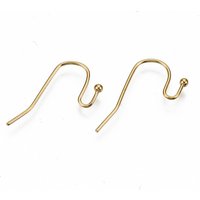 Crochets de Boucles d'Oreilles en Acier Inoxydable 304, Doré, Sans Cadmium, Sans Nickel — Accessoires pour bijoux
