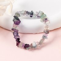 Bracelet Élastique Unisexe en Fluorite Naturelle — Bracelet Femme