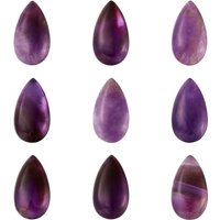 Cabochons d'Améthyste Naturelle en Forme de Goutte, 28-29x15-17x6-9mm