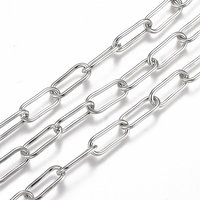 304 Stainless Steel Paperclip Chains, Unwelded, 16.4 Feet Roll — Chains, Wire & Cord