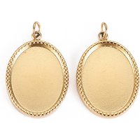 Réglages de cabochon ovale en acier inoxydable 304 avec anneaux de saut — Accessoires pour bijoux