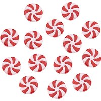 Acrylic Christmas Theme Beads, Flat Round, Red, 23x6mm — Jewelry Beads