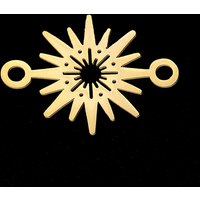 Liens/Connecteurs en Acier Inoxydable 201, Étoile, Doré, Découpe Laser — Accessoires pour bijoux