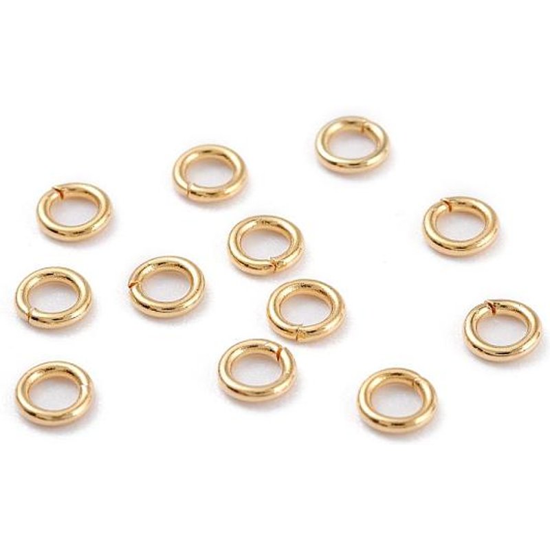 Anneaux ouverts en acier inoxydable 304, plaqués or 18K, 20 Gauge — Accessoires pour bijoux