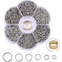 Iron Close but Unsoldered Jump Rings with Brass Rings, 126g — Jewelry Findings