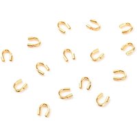 Brass Wire Guardian and Protectors, 18K Gold Plated, 4.5x4x1mm — Jewelry Findings