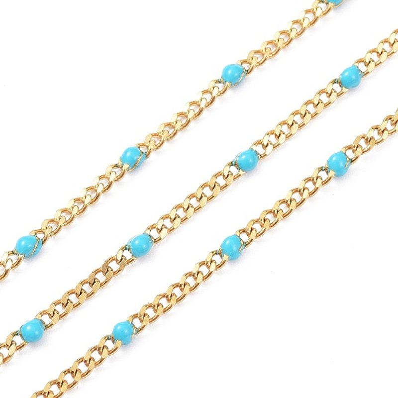 Ion Plating 304 Stainless Steel Enamel Curb Chains with Spool — Chains, Wire & Cord