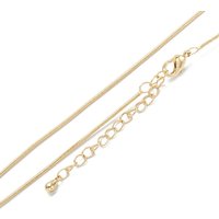 Collier en Chaîne Serpent en Laiton, Plaqué Or 18K, 16,34 Pouces — Collier pendentif