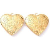 Pendentif en Acier Inoxydable 304 en Forme de Cœur avec Fleur — Breloques et pendentifs
