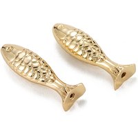 Brass Fish Beads, 18K Gold Plated, Lead Free, Nickel Free — Jewelry Beads