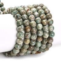 Brins de perles de Maifanite naturelle teintées, vert, 4-4.5mm, 91-100pcs — Perles à bijoux
