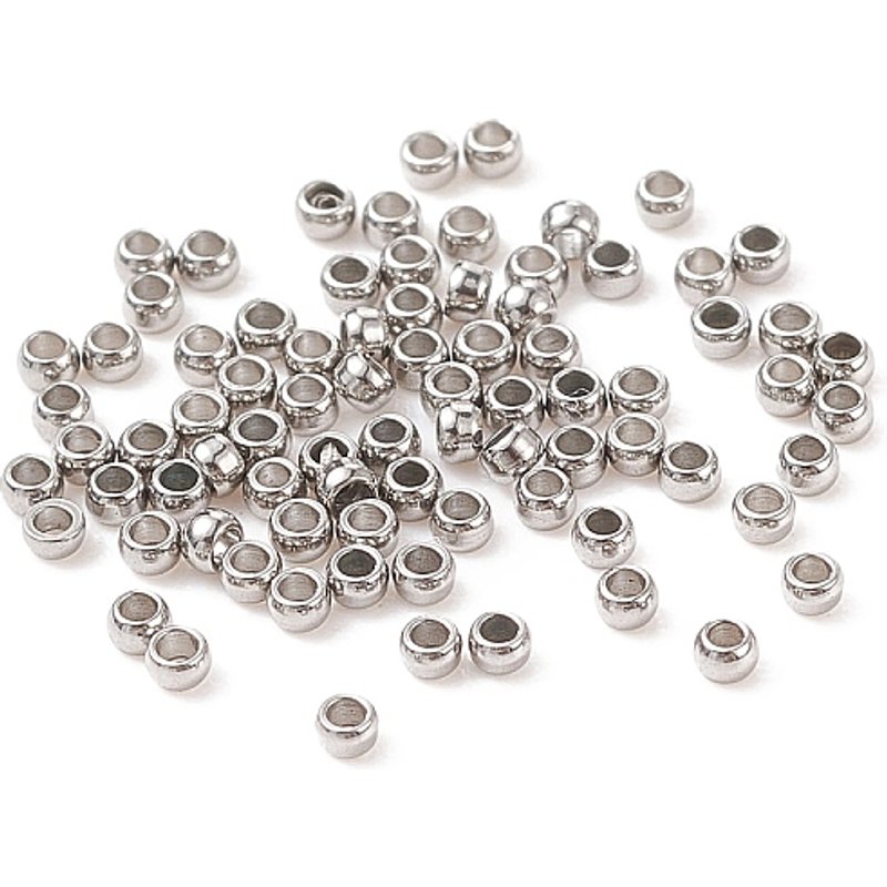 Perles Intercalaires en Acier Inoxydable 304 Non-Oxydable, Rondelle, 1.5x1mm — Perles à bijoux