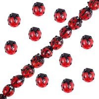 Handmade Lampwork Ladybug Beads, Red, 2 Strands — Jewelry Beads