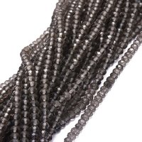 Brins de Perles de Quartz Fumé Naturel, Facettées Rondelle, 5x3-3.5mm — Perles à bijoux