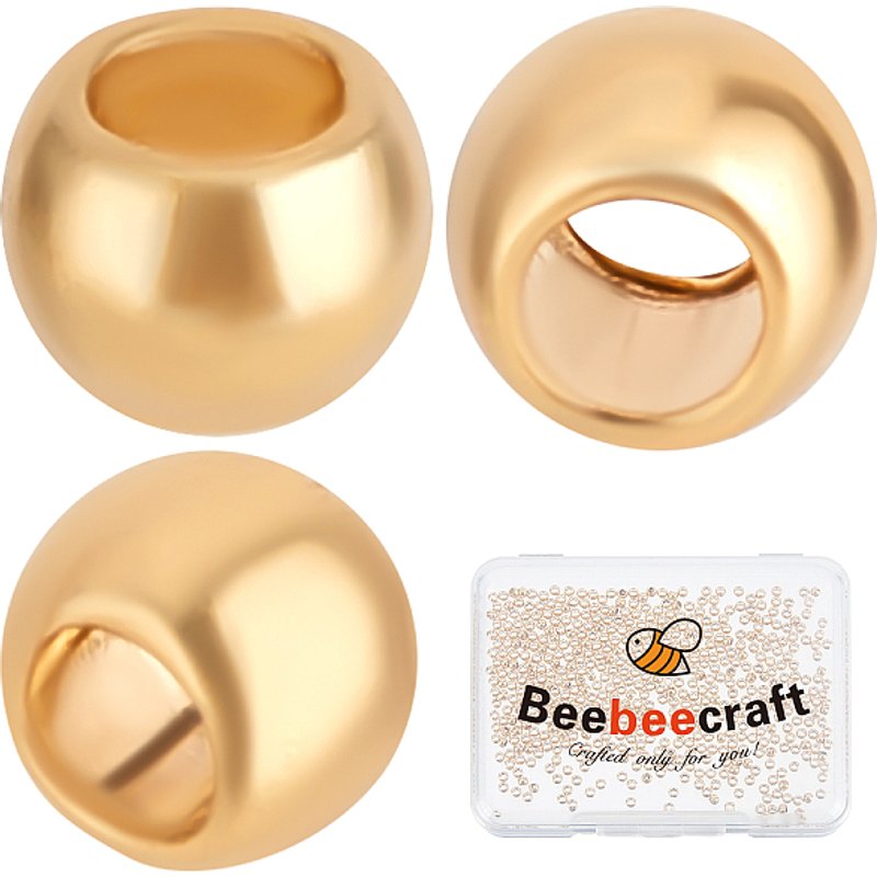 Perles à écraser en acier inoxydable 316, rondelle, plaqué or 24K, 500pcs — Perles à bijoux