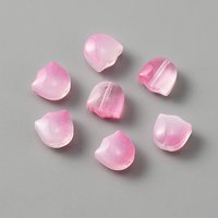 Perles en verre soufflé à la main, tulipe, rose perle, 9x9x5.5mm — Perles à bijoux