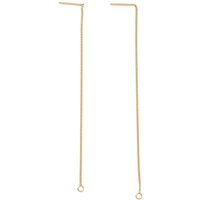 Ion Plating 304 Stainless Steel Stud Earring Finding with Hole