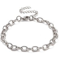 Non-Tarnish 304 Stainless Steel Cable Chain Bracelet for Men and Women