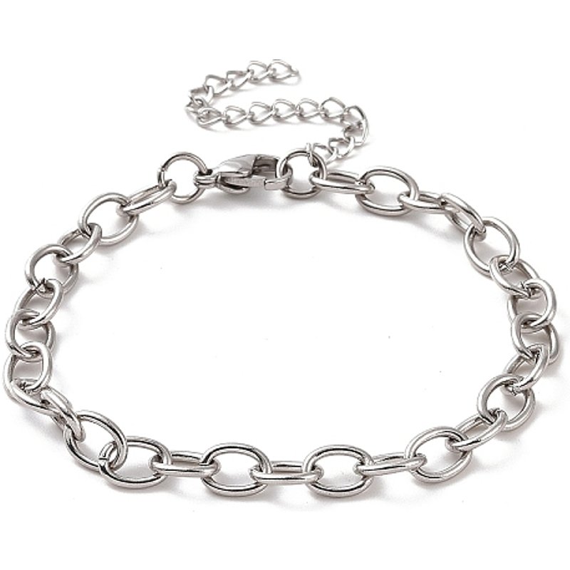 Bracelet en Chaîne en Acier Inoxydable 304 Résistant à l'Oxydation pour Hommes et Femmes — Bracelet Femme
