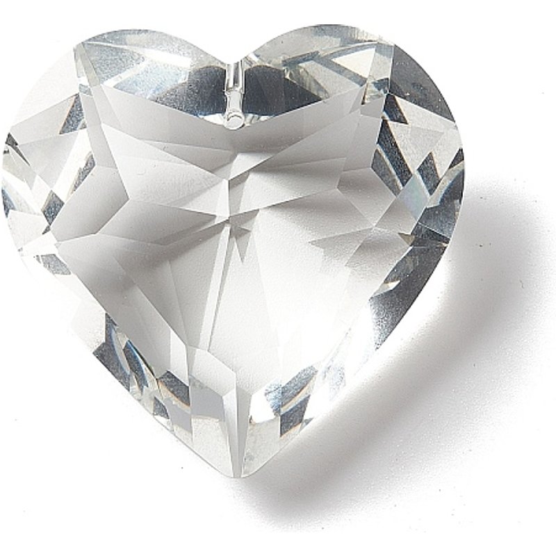 Pendants en Verre Transparent en Forme de Coeur pour Lustres — Breloques et pendentifs