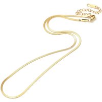 Ion Plating 304 Stainless Steel Herringbone Chain Necklace 15.87 inch — Pendant Necklace