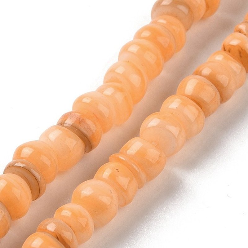 Brins de Perles en Coquillage d'Eau Douce Cultivées Naturelles, Teintes, Orange — Perles à bijoux