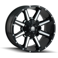 Mayhem 8104 Arsenal Gloss Black Machined Wheels - 20x10 -6x135 — Wheels & Rims