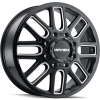 Roues Mayhem 8107D Cogent Dually Moulées Noires Brillantes - 22x8.25