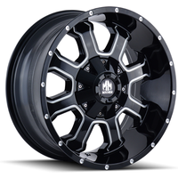 Mayhem Wheel 8103 Fierce Gloss Black Milled - 20x10 - 5x127 -19 — Wheels & Rims