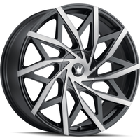 Roues Mazzi 372 BIG Easy Noires Mat avec Face Usinée - 22x9.5 - 5x127 - 18 Offset — Roues et jantes