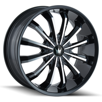 Roues Mazzi 341 Fusion Noir Brillant Usiné - 22x9.5 - 6x135