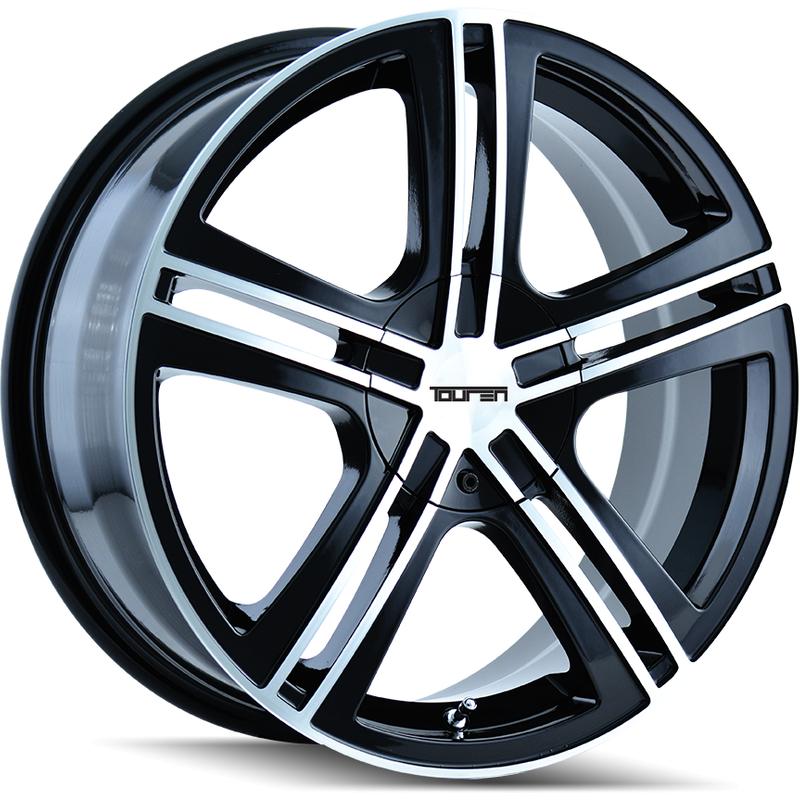 Jantes Touren 3262 TR62 Noir Brillant Usiné - 16x7 - 5x100 — Roues et jantes