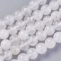 Brins de perles en cristal de quartz naturel, rond 4-5mm, 79-88pcs — Perles à bijoux